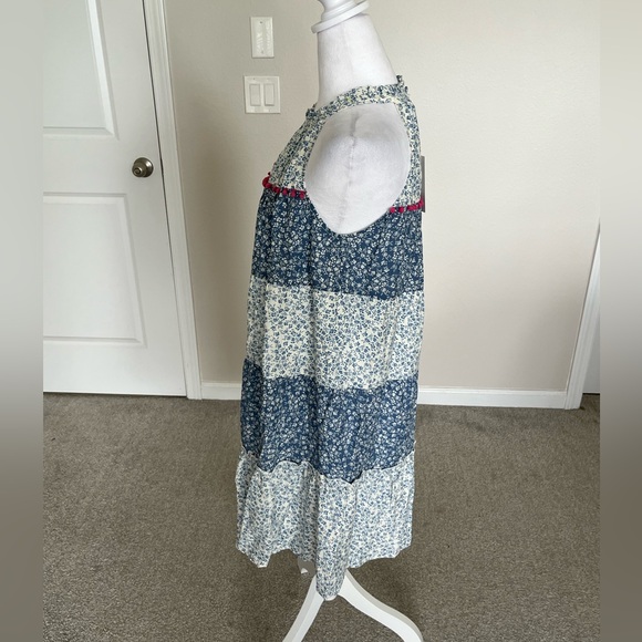 NWT Anthropologie Blue and White Halter Top Dress Size Small - Picture 2 of 6